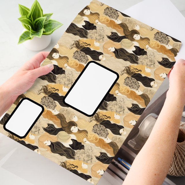 Long Beautiful Hair Salon Business Pattern  Envelope Mailers (Desk)