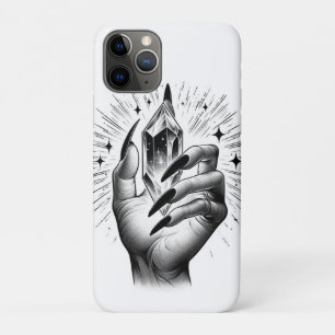 Long Black Nails & Crystal Energy Magic Vintage iPhone 11 Pro Case