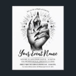 Long Black Nails Crystal Energy Magic Vintage Flyer<br><div class="desc">Customize with any text</div>