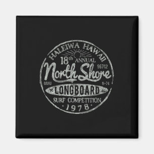 Long Board North Shore Surf Vintage Hawaii Beach Magnet