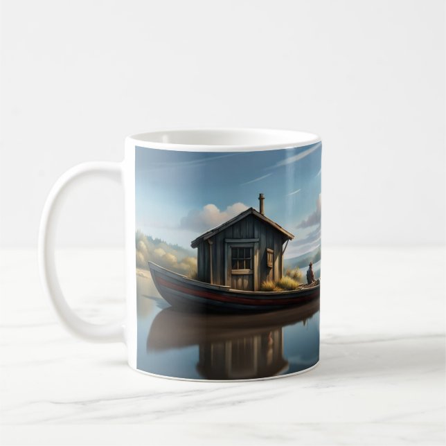Long Boat, Small Shack Coffee Mug (Left)