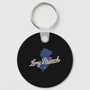 Long Branch New Jersey Nj Map Keychain
