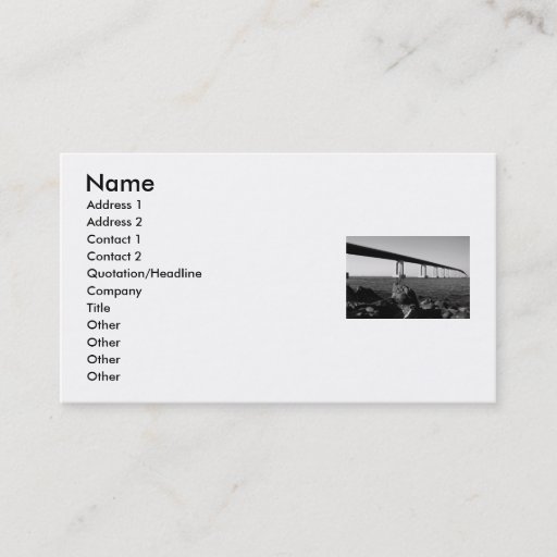 Customizable Long Bridge Business Card