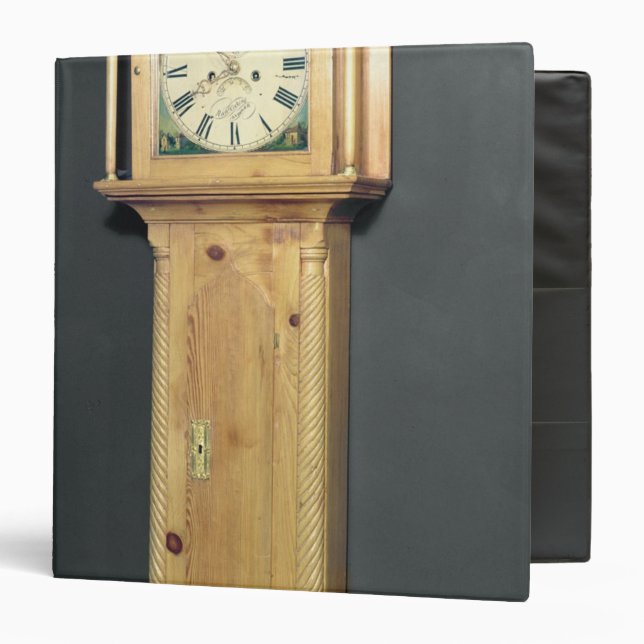 Long-case clock, with enamel painting binder (Front/Inside)