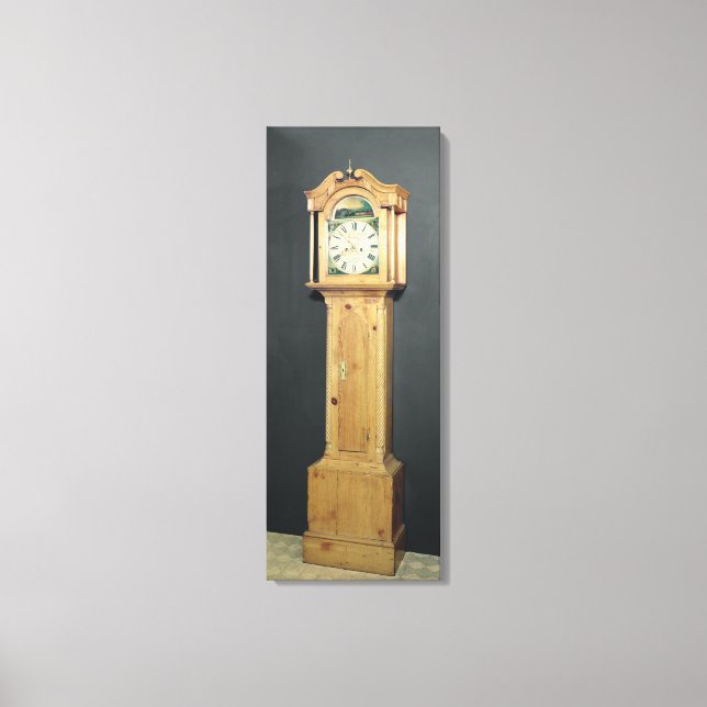 Long-case clock, with enamel painting canvas print (Front)