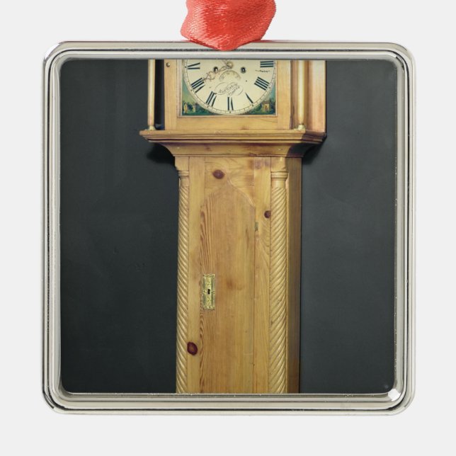 Long-case clock, with enamel painting metal ornament (Front)