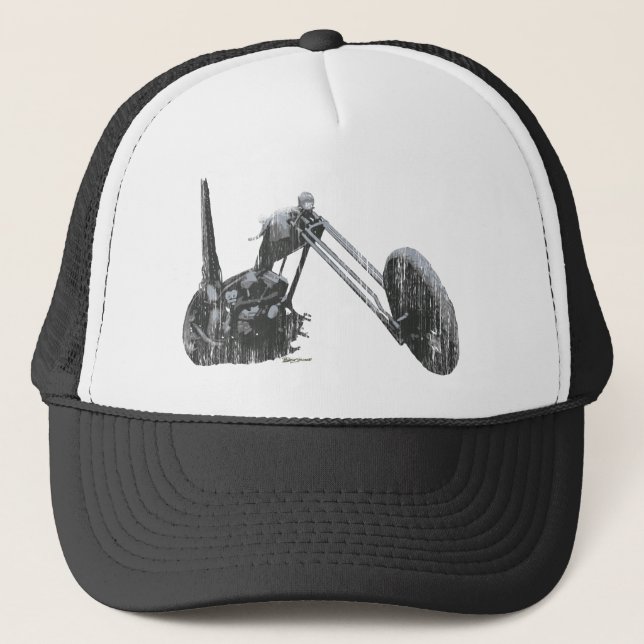 Long Chopper Trucker Hat (Front)