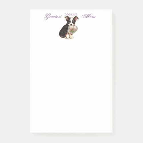 Long Coat Chihuahua Heart Mom Post_it Notes