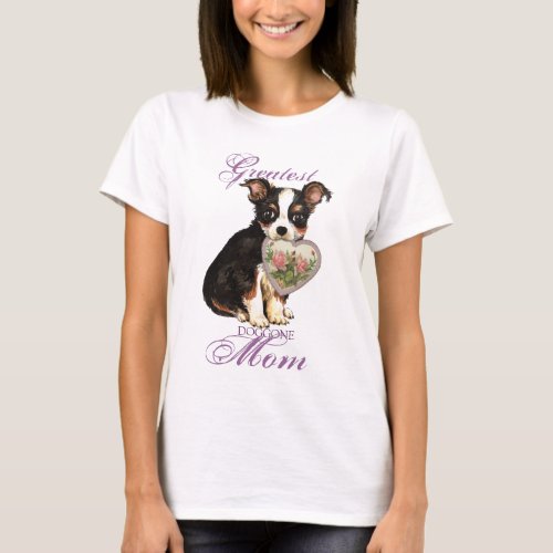 Long Coat Chihuahua Heart Mom T_Shirt