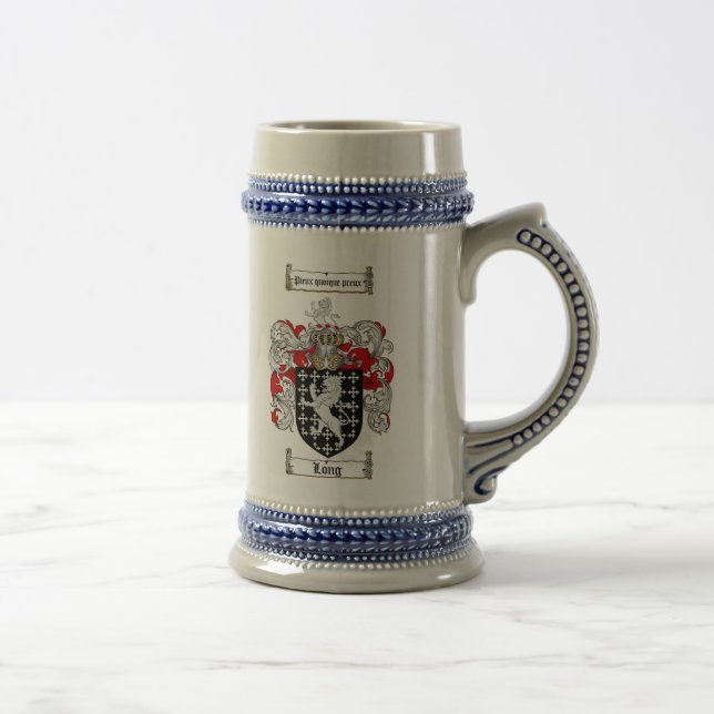 Long Coat of Arms Stein / Long Family Crest Stein (Right)