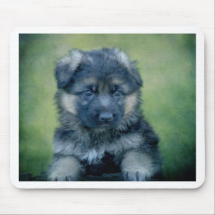 Long Coated German Shepherd Puppy Mouse Pad
