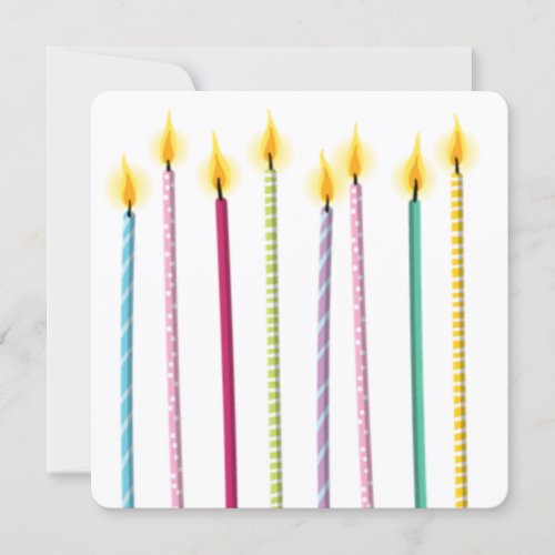 Long Colorful Candles Birthday Template