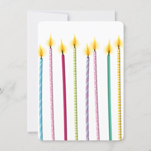 Long Colorful Candles Birthday Template