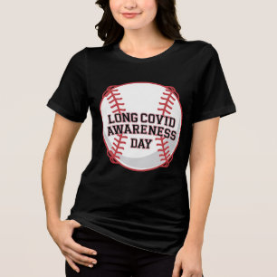 Long COVID Awareness Day Baseball Design Tri-Blend Shirt