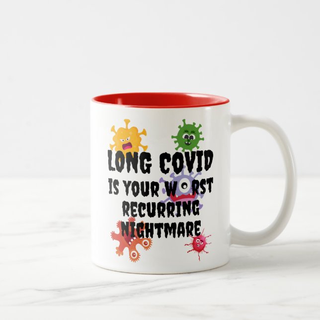 LONG COVID is Your Worst Recurring Nightmare Two-Tone Coffee Mug (Right)