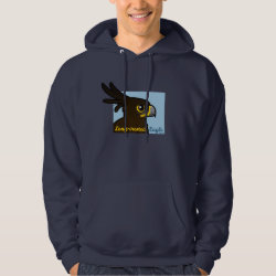 Long-crested Eagle Portrait Men's Basic Hooded Sweatshirt
