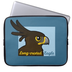 Long-crested Eagle Portrait Neoprene Laptop Sleeve 15