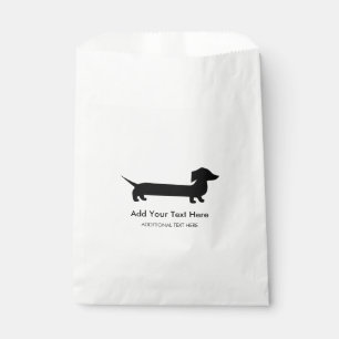 Long Dachshund Funny Drawing Favor Bag