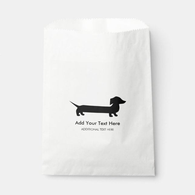 Long Dachshund Funny Drawing Favor Bag (Front)
