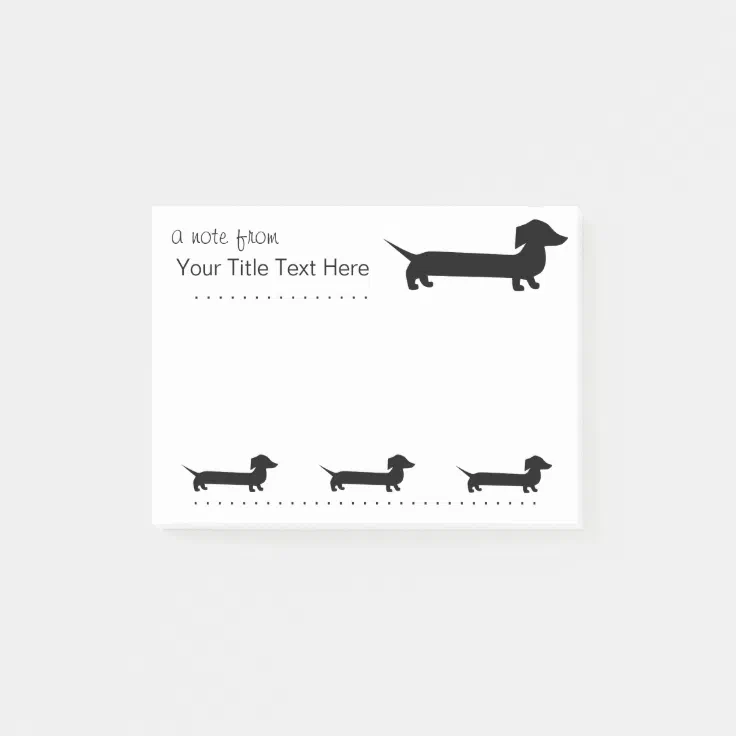 Long Dachshund Funny Drawing Post-it Notes | Zazzle