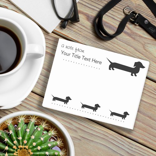Long Dachshund Funny Drawing Post_it Notes