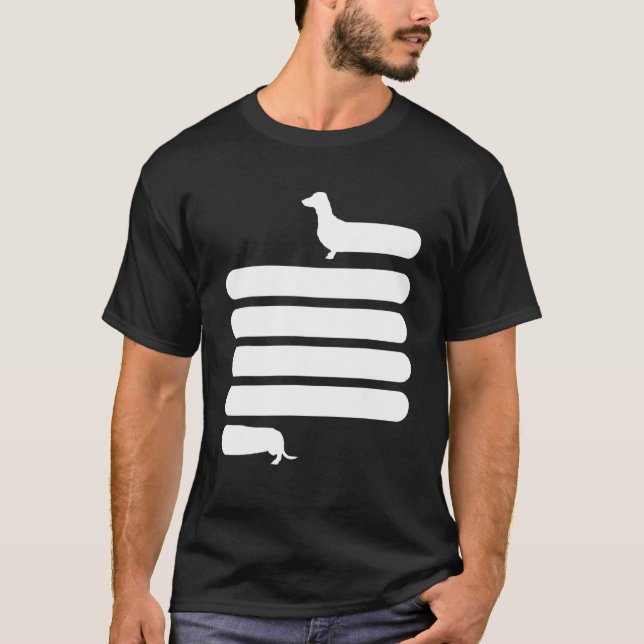 Long Dachshund Wiener Weiner Daschund Dog Dachsund T-Shirt (Front)