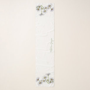 Long Daisy simple elegant and personalizable Scarf