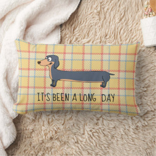 Long Day Dachshund Pillow, Lumbar Pillow