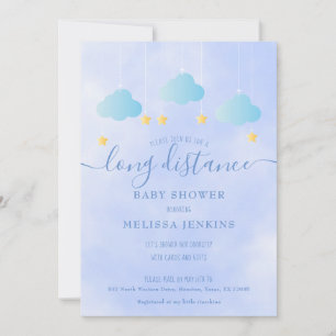Long Distance Baby Shower By Mail Boy Blue Invitation
