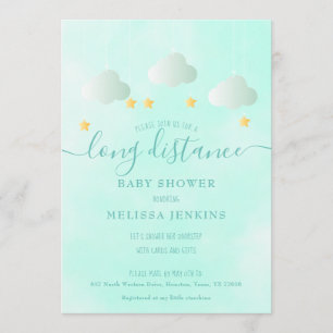 Long Distance Baby Shower By Mail Boy Neutral Invitation