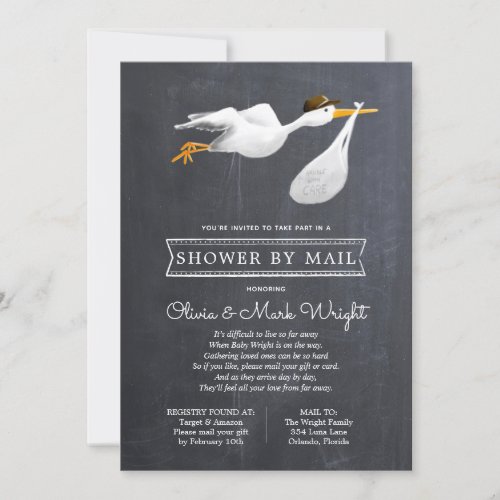 Long Distance Baby Shower by Mail Invitation