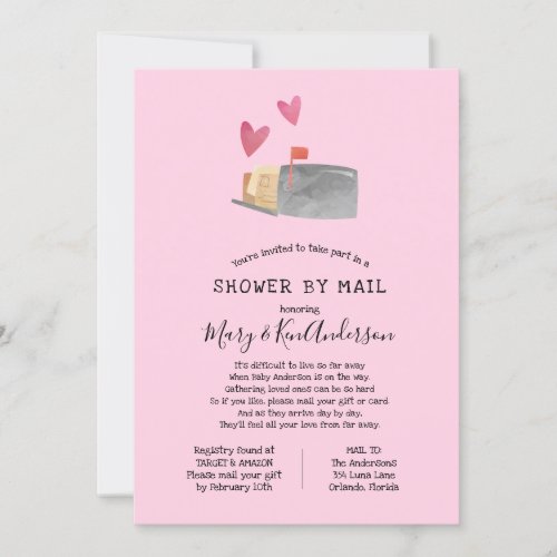 Long Distance Baby Shower by Mail Invitation