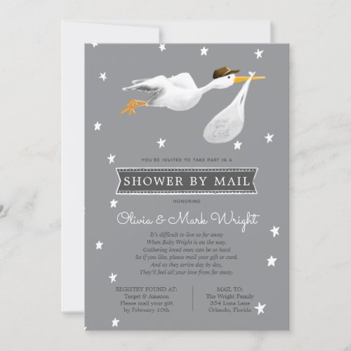 Long Distance Baby Shower by Mail Invitation