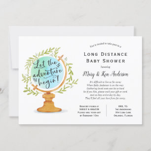 Long Distance Baby Shower by Mail Invitation