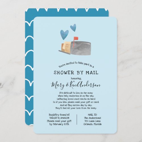 Long Distance Baby Shower by Mail Invitation