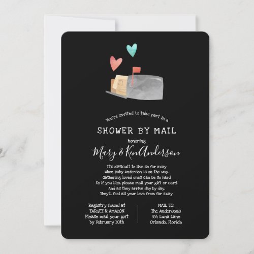 Long Distance Baby Shower by Mail Invitation