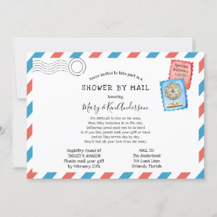 Long Distance Baby Shower by Mail Invitation