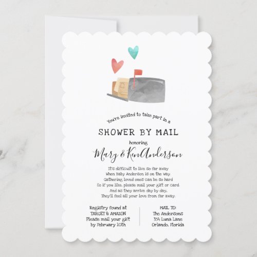 Long Distance Baby Shower by Mail Invitation