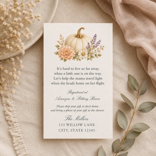 Long Distance Baby Shower Gift Shipping Card