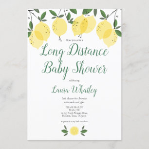 Long Distance Baby Shower Sprinkle by Mail Lemons Invitation