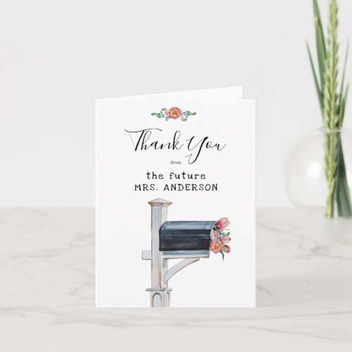 Long Distance Bridal Shower Thank You Card