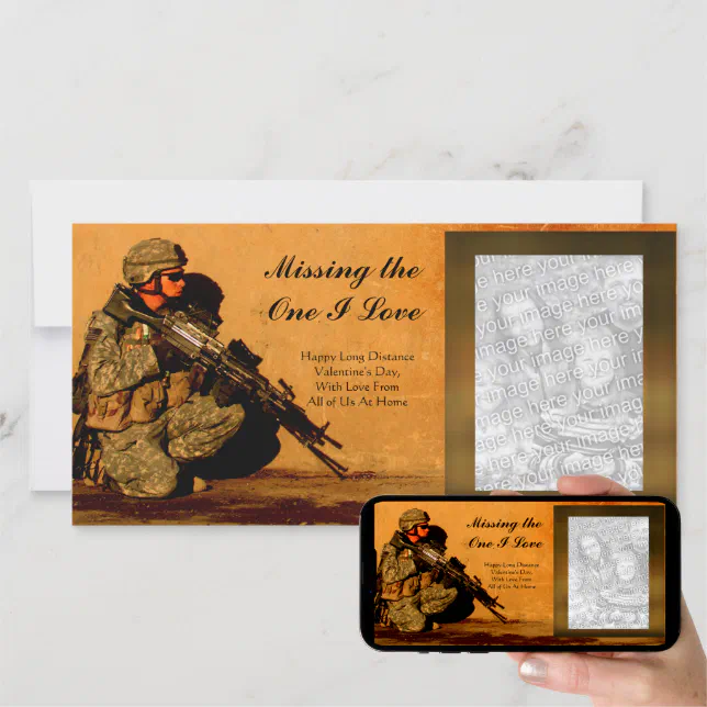 Long Distance Deployment Love Custom Holiday Card (Downloadable)