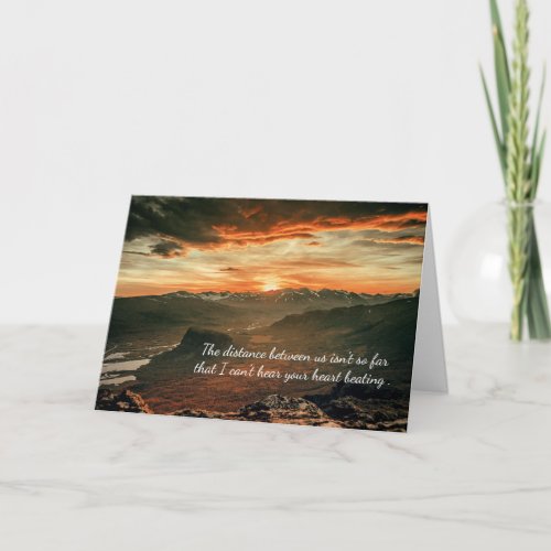 Long distance distance  thinking of you card