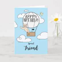 Long Distance Friend Birthday Hot Air Balloon     