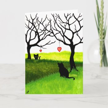 Long Distance Love Friendship Cats Card By Bihrle by AmyLynBihrle at Zazzle
