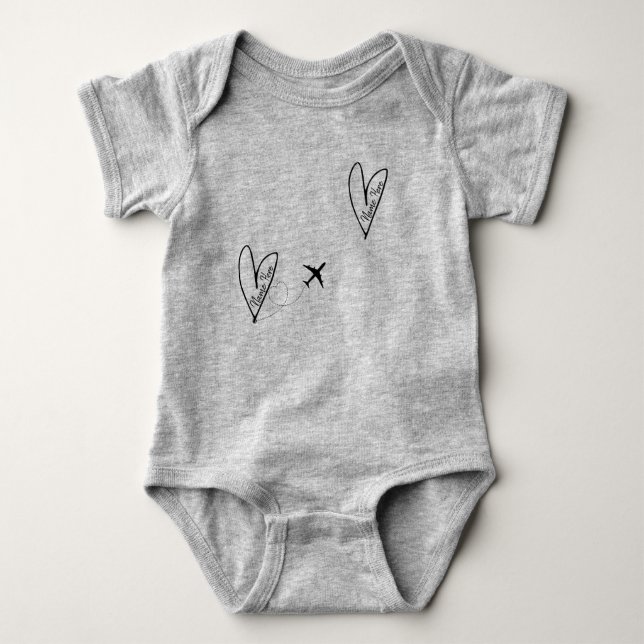 Long Distance Loved One Baby Bodysuit (Front)