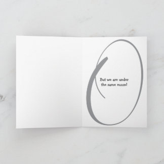 Long distance moon space card
