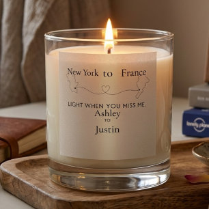 Long Distance Relationship Candle, Custom Missing Scented Candle