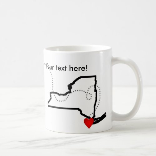 Long Distance Relationship Moving Away Gift CA_NY Coffee Mug
