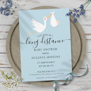 Long Distance Shower Baby Sprinkle By Mail Invitation